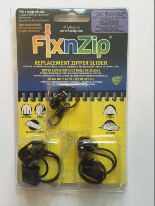 FIXNZIP 3 PACK BLACK NICKEL
